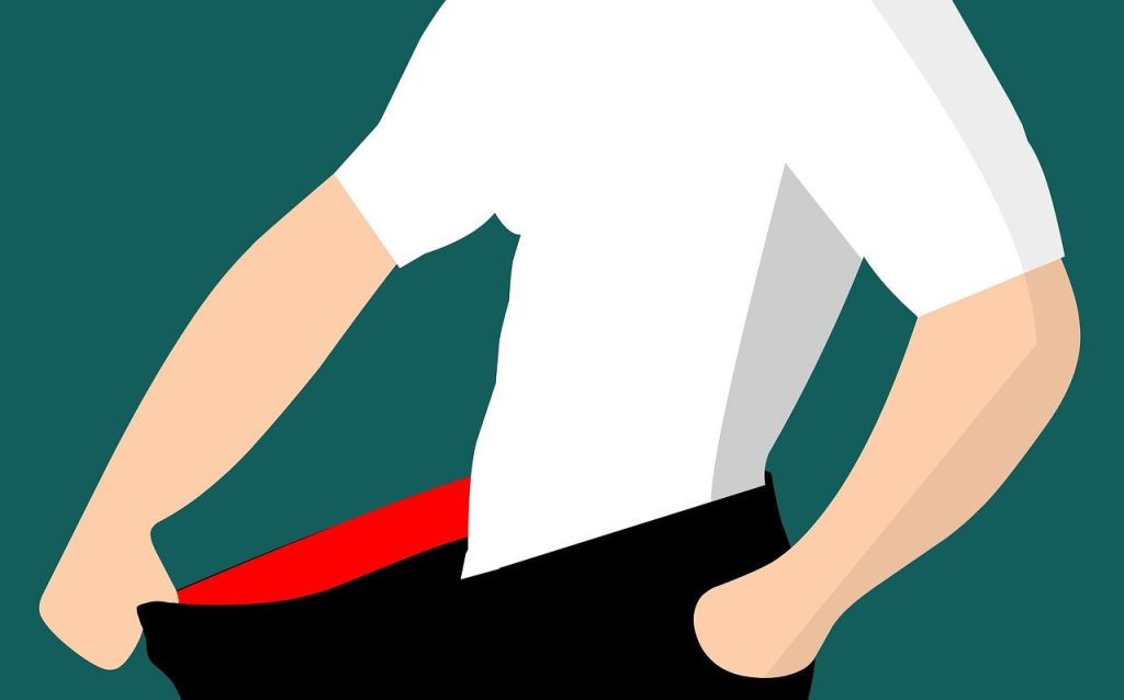 Illustratie van de beslissing nemen voor een maagverkleining met informatieve grafiek