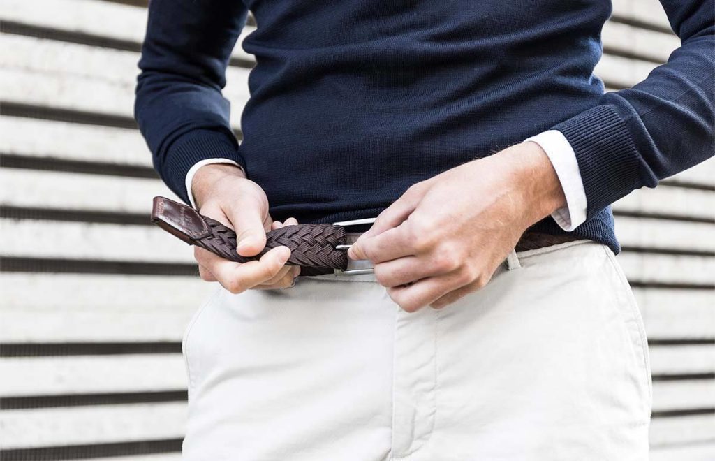 Highbuckle riem zonder gaatjes met verstelbaar systeem voor optimale pasvorm en comfort